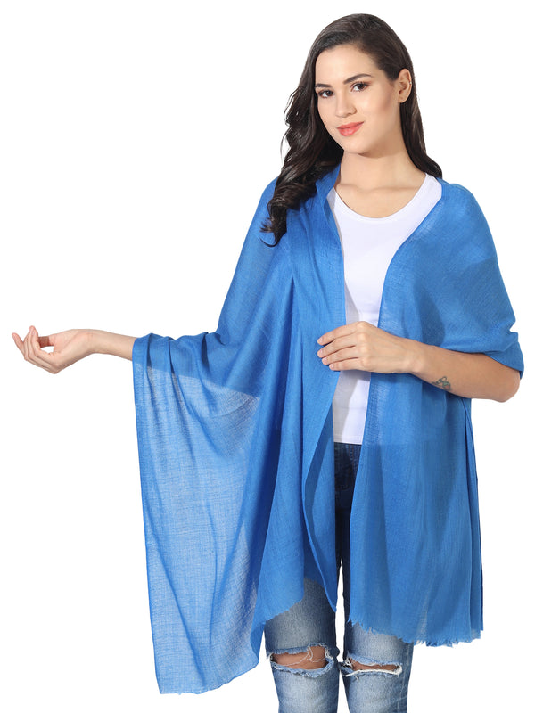 Micro Wool Solid Women Stole | Lightweight Essential (80 × 28 Inches)
