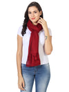 Micro Wool Solid Women Stole | Lightweight Essential (80 × 28 Inches)