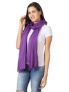 Micro Wool Solid Women Stole | Lightweight Essential (80 × 28 Inches)