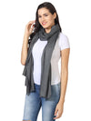 Micro Wool Solid Women Stole | Lightweight Essential (80 × 28 Inches)