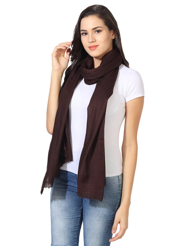 Micro Wool Solid Women Stole | Lightweight Essential (80 × 28 Inches)