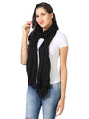 Micro Wool Solid Women Stole | Lightweight Essential (80 × 28 Inches)