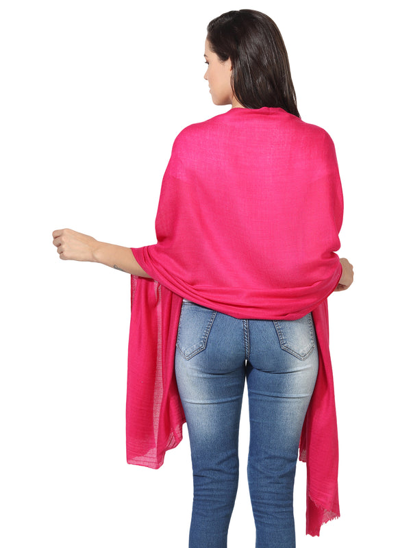 Micro Wool Solid Women Stole | Lightweight Essential (80 × 28 Inches)