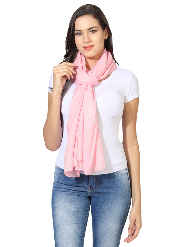Micro Wool Solid Women Stole | Lightweight Essential (80 × 28 Inches)