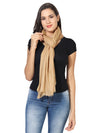 Micro Wool Solid Women Stole | Lightweight Essential (80 × 28 Inches)