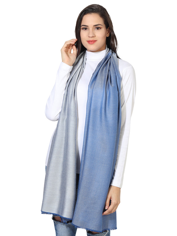 Reversible Bamboo Silk Women Stole | Elegant Dual-Tone Statement Wrap (80 × 28 Inches)