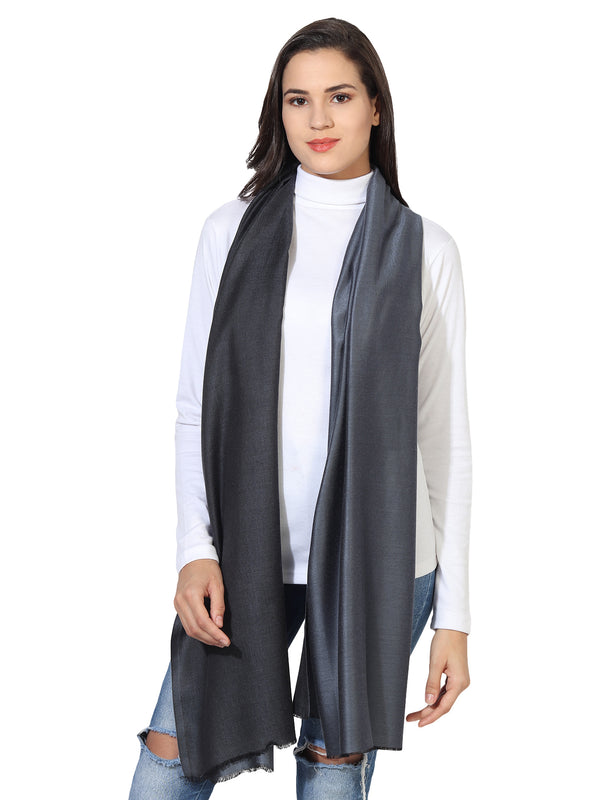 Reversible Bamboo Silk Women Stole | Elegant Dual-Tone Statement Wrap (80 × 28 Inches)