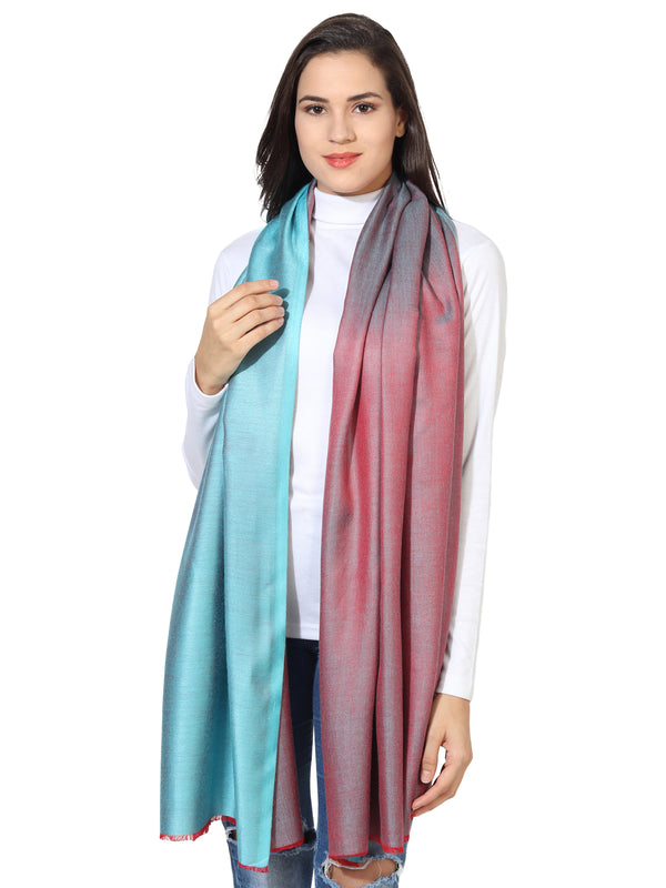 Reversible Bamboo Silk Women Stole | Elegant Dual-Tone Statement Wrap (80 × 28 Inches)