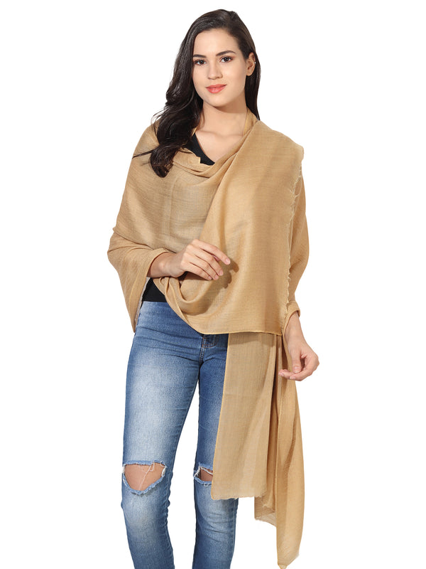 Micro Wool Solid Women Stole | Lightweight Essential (80 × 28 Inches)
