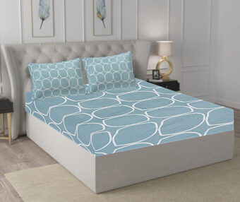 Cotton Elastic Fitted King Size Double Bedsheet