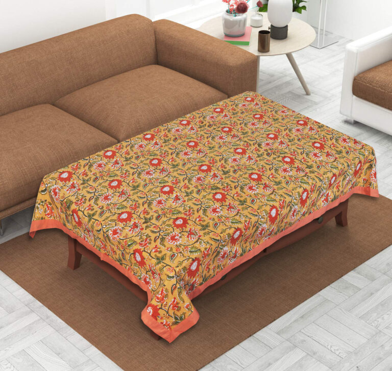 Cotton Rectangular 4 Seater Center Table Cloth Cover, 40 x 60 Inches