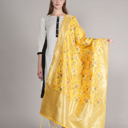 Women's Floral Silk Blend Dupatta