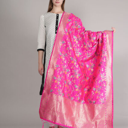 Women's Floral Silk Blend Dupatta