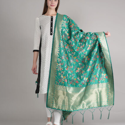 Women's Floral Silk Blend Dupatta