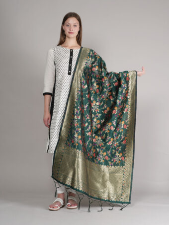 Women's Floral Silk Blend Dupatta