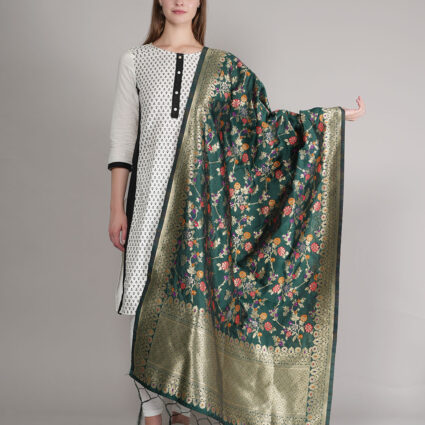 Women's Floral Silk Blend Dupatta