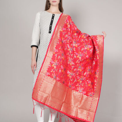 Women's Floral Silk Blend Dupatta