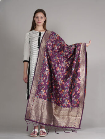 Women's Floral Silk Blend Dupatta