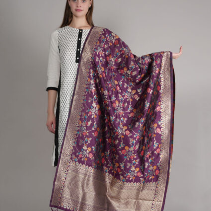 Women's Floral Silk Blend Dupatta