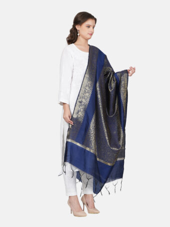 Woven Design Silk Blend Banarasi Dupatta with Zari - Image 2