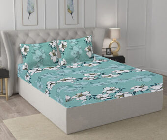Cotton Elastic Fitted King Size Double Bedsheet