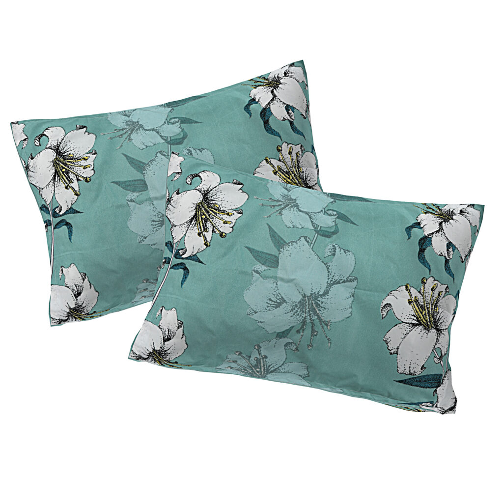 INDHOME LIFE Floral Elastic Fitted Bedsheet – Cotton Blend Double Bed 78x72 Inches with Pillow Covers - Image 3