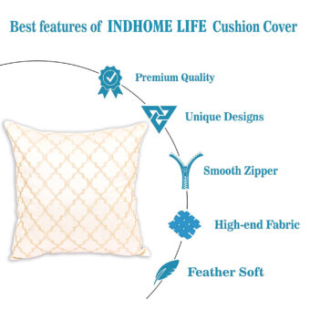 Single Silk Cushion Cover Embroidered - Image 3