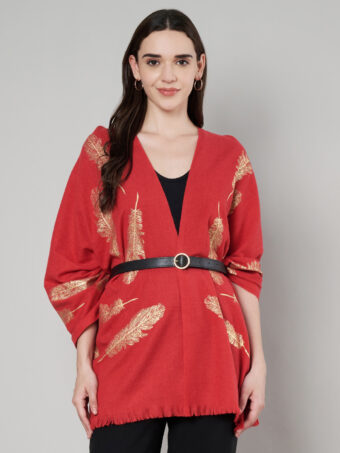 Women's Wool Blend Foil Print Stole