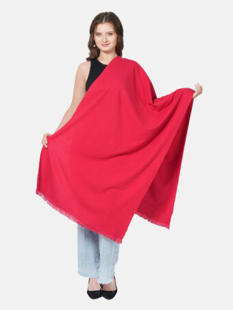 Women's Solid Blended Wool Stole - Image 2