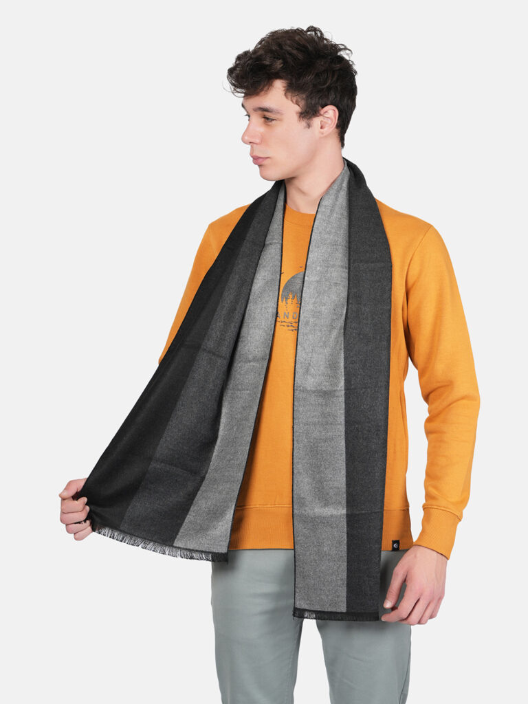 Woven Reversible Printed Men's Wool & Acrylic Muffler
