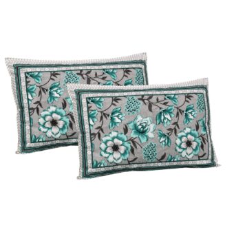 100% Cotton Jaipuri Printed Double Bedsheet with Two Pillow Covers - Image 2