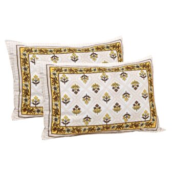 100% Cotton Jaipuri Printed Double Bedsheet with Two Pillow Covers - Image 2
