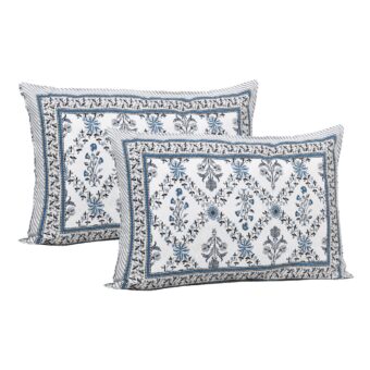 100% Cotton Jaipuri Printed Double Bedsheet with Two Pillow Covers - Image 2