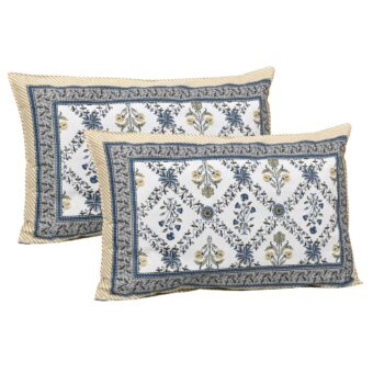 100% Cotton Jaipuri Printed Double Bedsheet with Two Pillow Covers - Image 3
