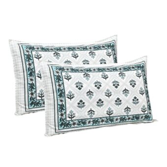 100% Cotton Jaipuri Printed Double Bedsheet with Two Pillow Covers - Image 2