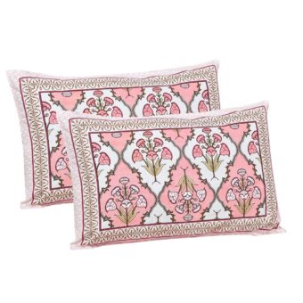 100% Cotton Jaipuri Printed Double Bedsheet with Two Pillow Covers - Image 2