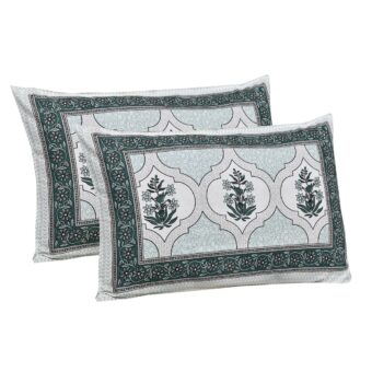 100% Cotton Jaipuri Printed Double Bedsheet with Two Pillow Covers - Image 2