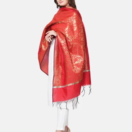 Woven Design Silk Blend Banarasi Dupatta with Zari