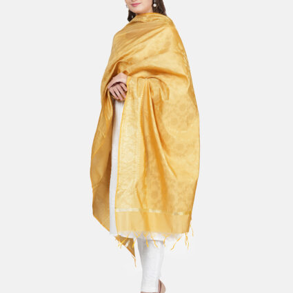 Woven Design Silk Blend Banarasi Dupatta with Zari