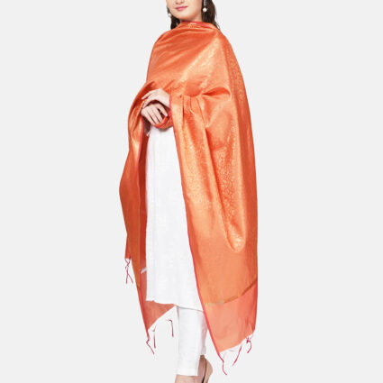 Woven Design Silk Blend Banarasi Dupatta with Zari