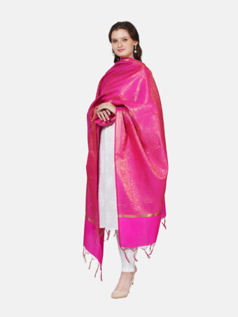 Woven Design Silk Blend Banarasi Dupatta with Zari
