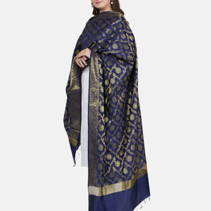 Woven Design Silk Blend Banarasi Dupatta with Zari