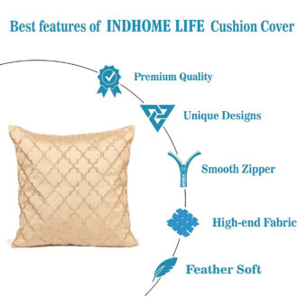 Single Silk Cushion Cover Embroidered - Image 3