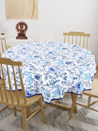 Cotton Round Table Cloth Cover 4 Seater Dining Table