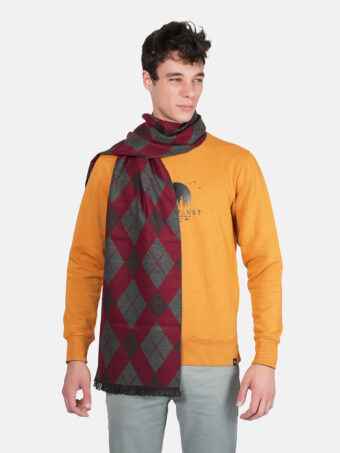 Woven Reversible Printed Men's Wool & Acrylic Muffler - Image 2
