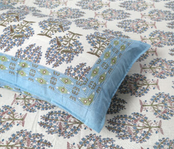 100% Cotton Jaipuri Printed Double Bedsheet with Two Pillow Covers - Image 4