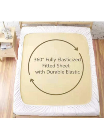 Cotton Elastic Fitted King Size Double Bedsheet - Image 3