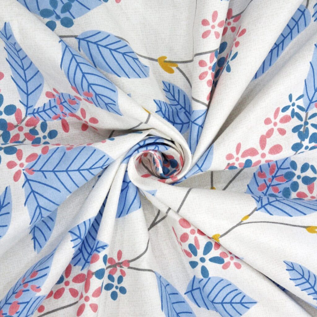 INDHOME LIFE Botanical Elastic Fitted Bedsheet – Cotton Blend, 78x72 Inches - Image 2