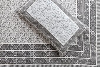 100% Cotton Jaipuri Printed Double Bedsheet with Two Pillow Covers - Image 3