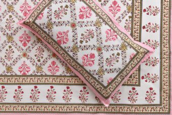100% Cotton Jaipuri Printed Double Bedsheet with Two Pillow Covers - Image 4